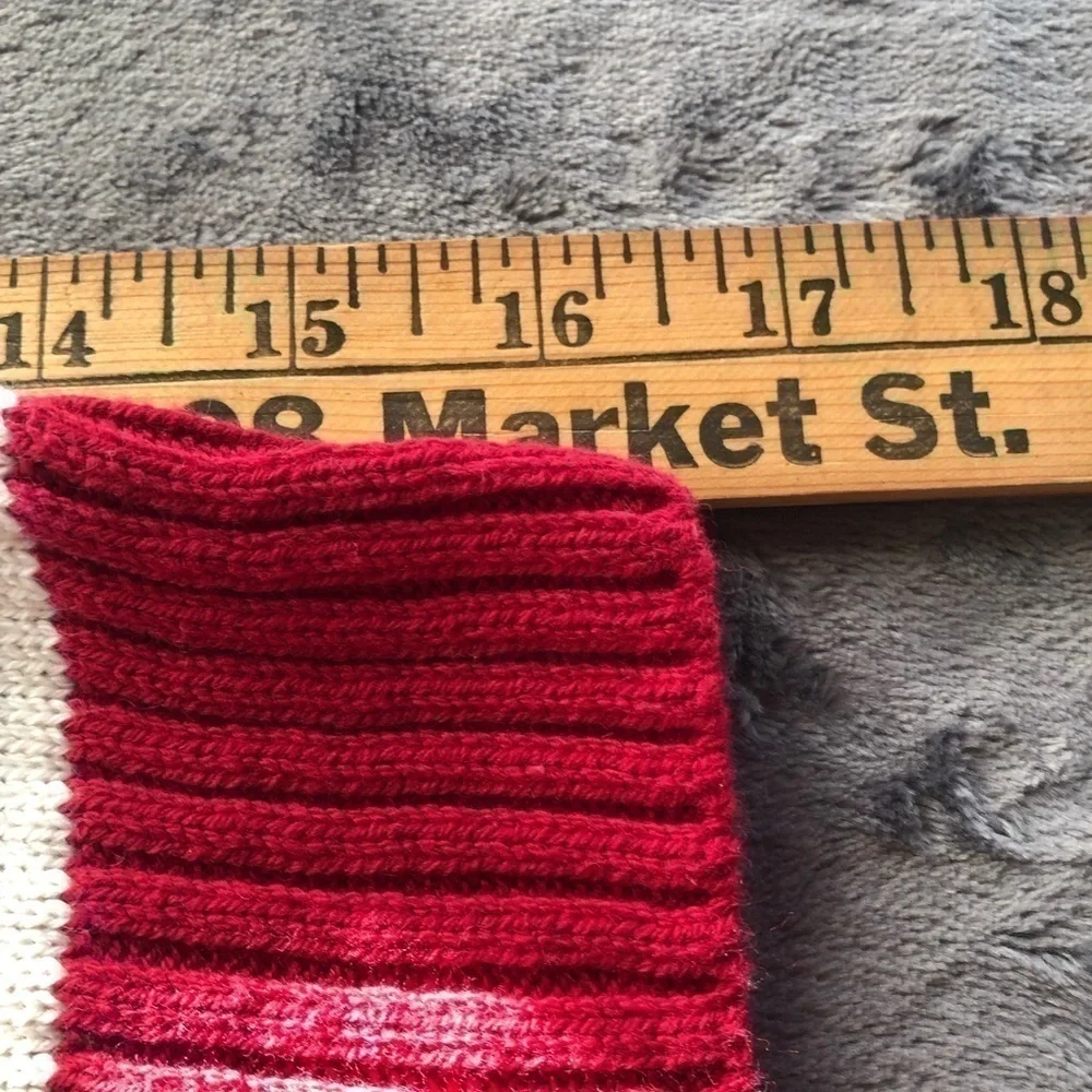 𝅺The Children's Place Red Grey striped Sweater Boys Large‎ 10 -12 NWT